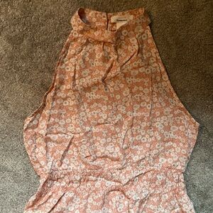Pink Floral Sleeveless Top